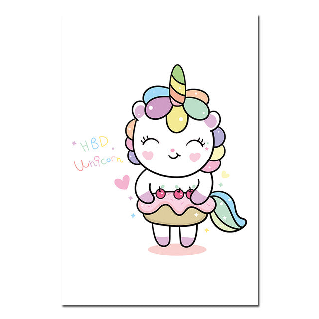 Toile Anniversaire Licorne