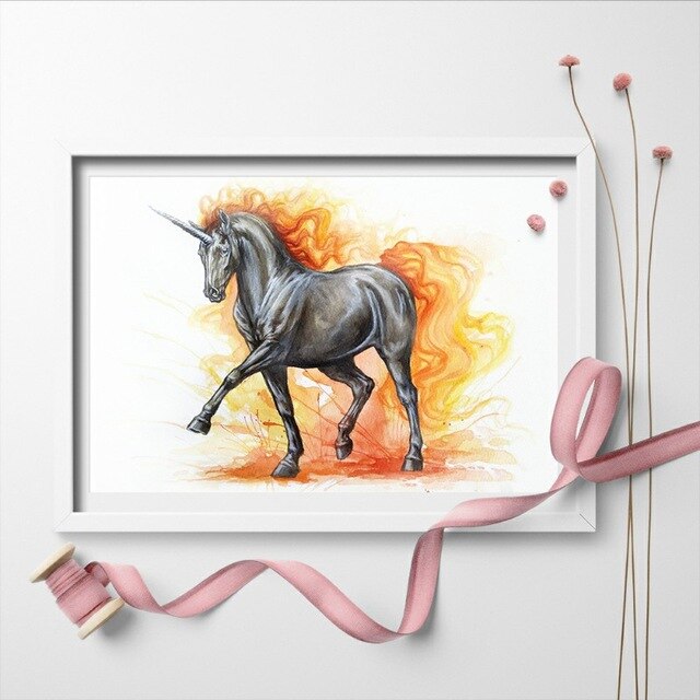 Toile Licorne Dessin