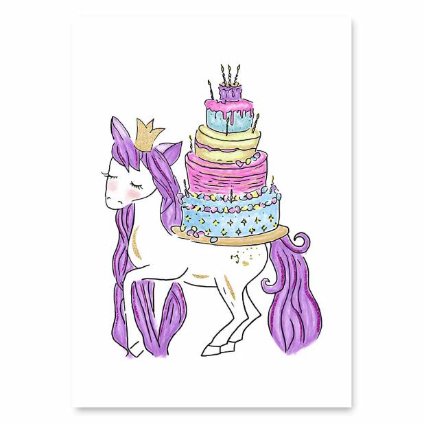 Toile Gâteau Licorne