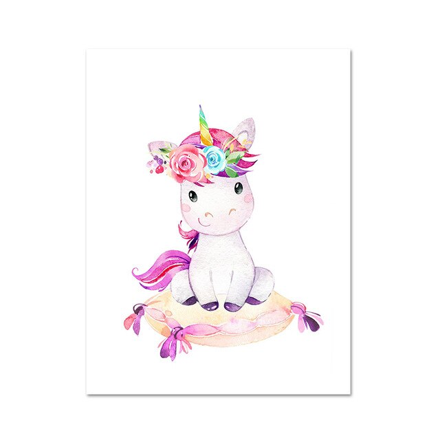 toile licorne pour chambre bebe