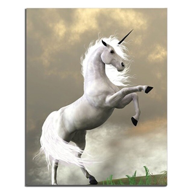 Toile Licorne Cabrant