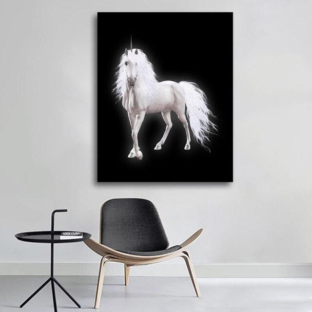 Toile Licorne Noir