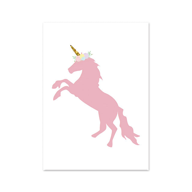 toile symbole licorne style sobre