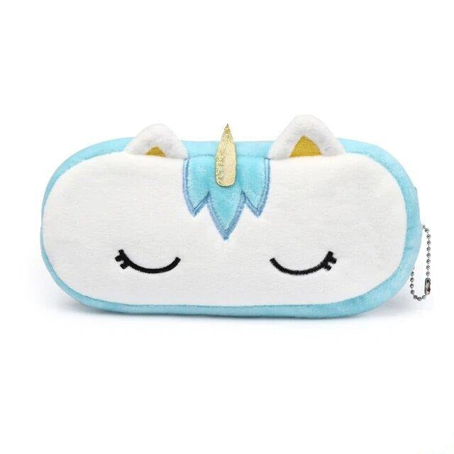 trousse bleu style licorne