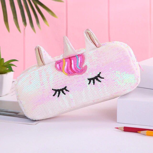 trousse licorne avec des paillettes