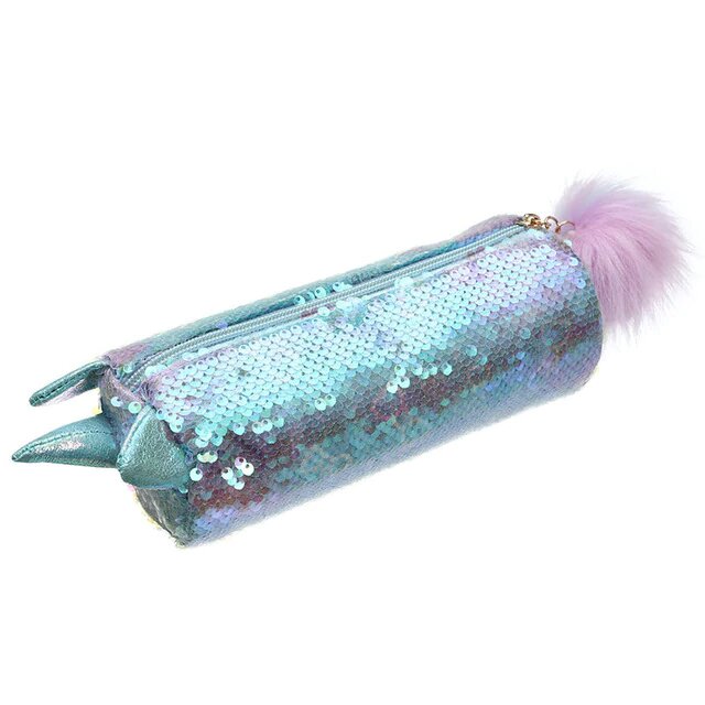 trousse sirene licorne bleu