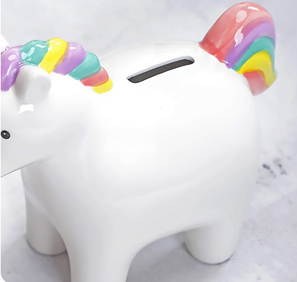 tirelire multicolore licorne