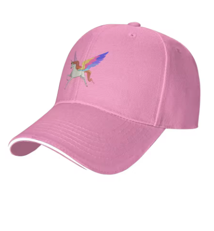 Casquette licorne adulte rose