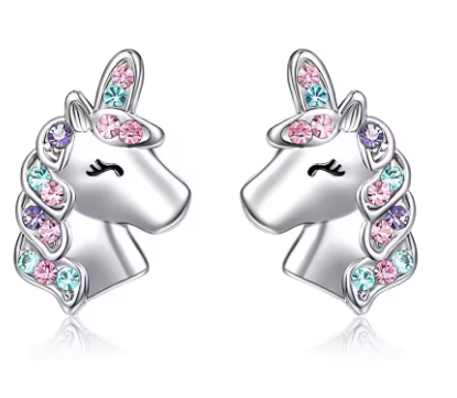 boucle d oreille licorne argent pas chere