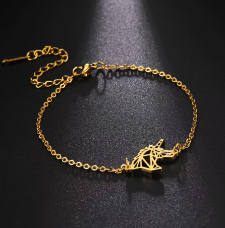 Bracelet licorne or 