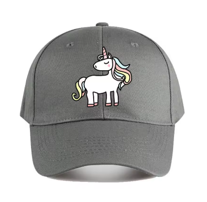 casquette grise licorne