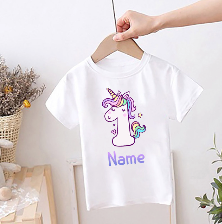 t shirt licorne personnalise enfant