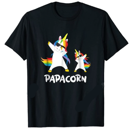 t shirt licorne pour homme papa