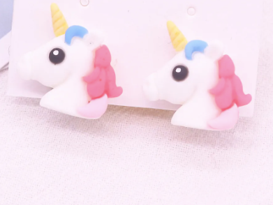 Boucles d'Oreilles en forme de Licorne