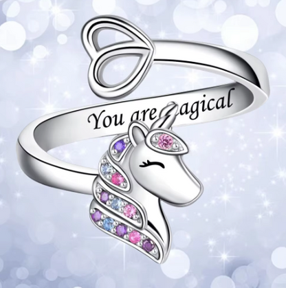 Bague Licorne Kawaii Argent