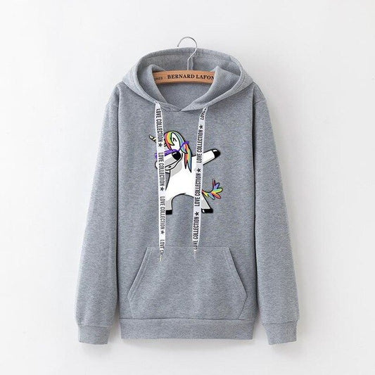 Sweat Gris Licorne Dab - monde-licorne