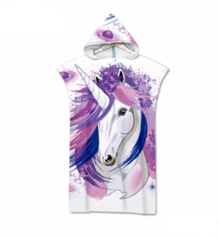 poncho licorne blanc classe