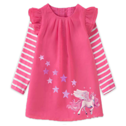 robe licorne etoiles  rose qui brille