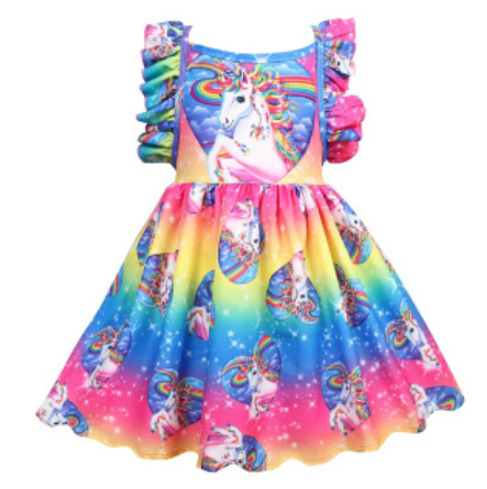 robe arc en ciel licorne