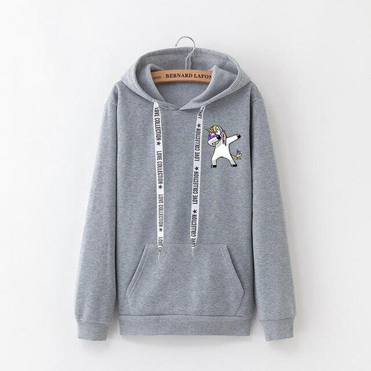 Sweat Gris Dab Licorne - monde-licorne