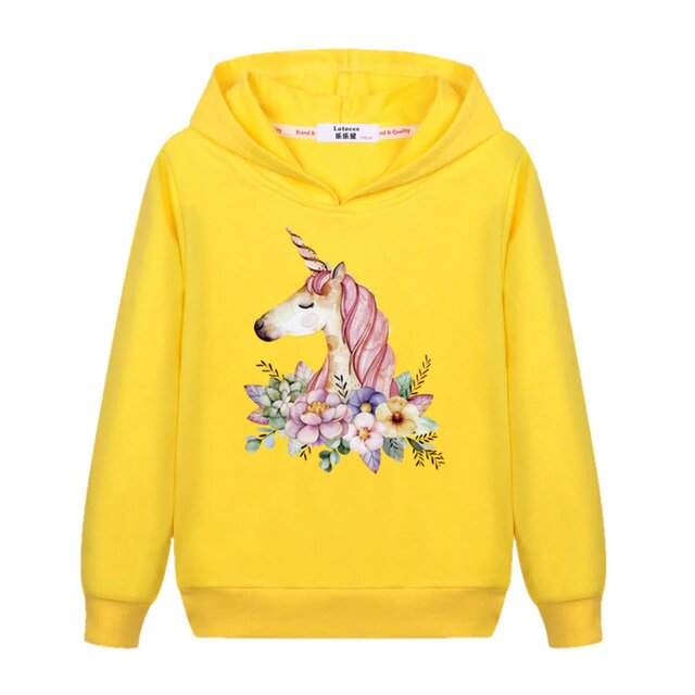 Sweat Licorne Enfant - Jaune