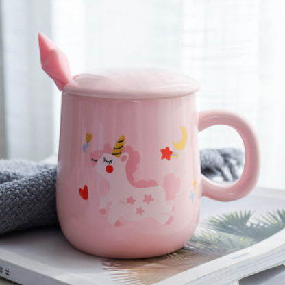 tasse licorne rose pour le cafe 