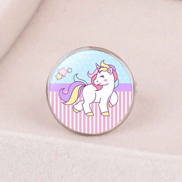 bague ronde style licorne