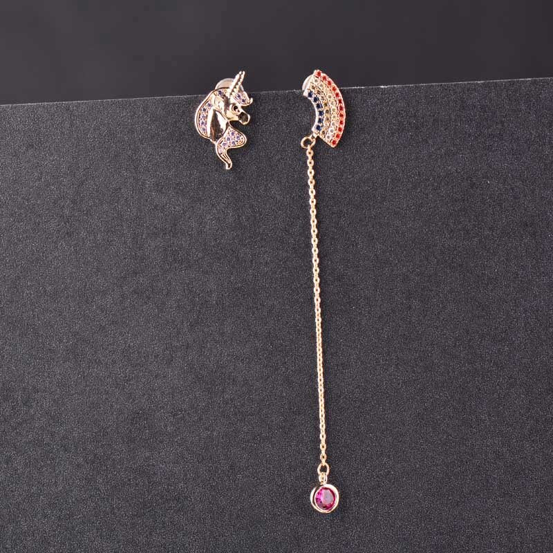 Longue Boucles d'Oreilles Licorne