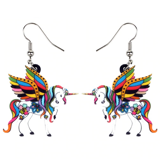 Boucles d'Oreilles Puissante Licorne