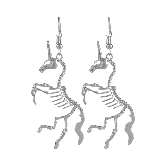Boucles d'Oreilles Licorne Squelette