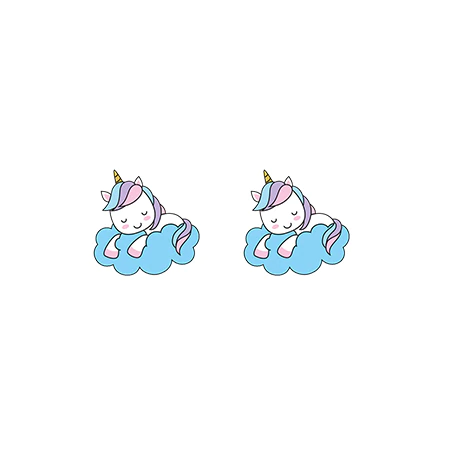 Boucles d'Oreilles Licorne Nuage