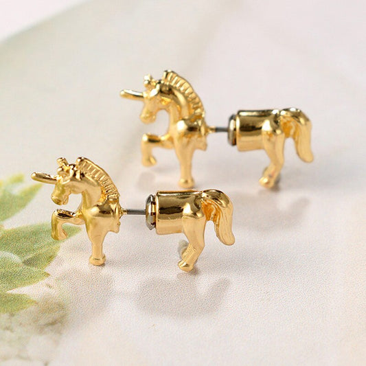 Boucles d'Oreilles Licornes Illusion d'Optique
