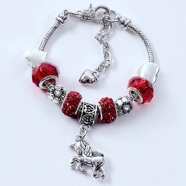 Bracelet Licorne Rouge