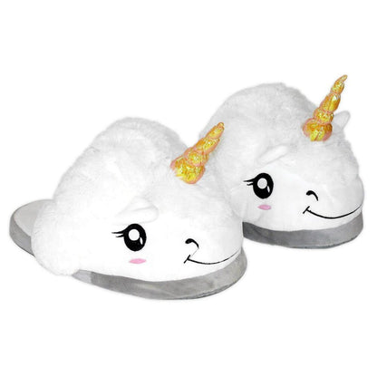 chausson licorne couleur blanc pour adulte