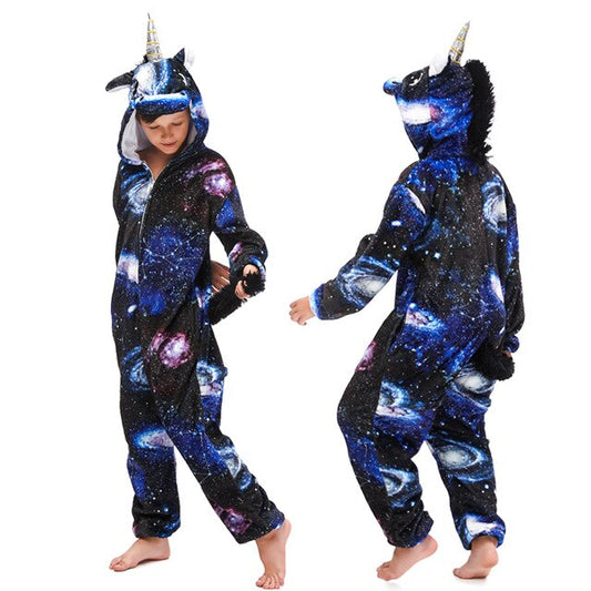 pyjama kigurumi licorne garcon motif galaxie