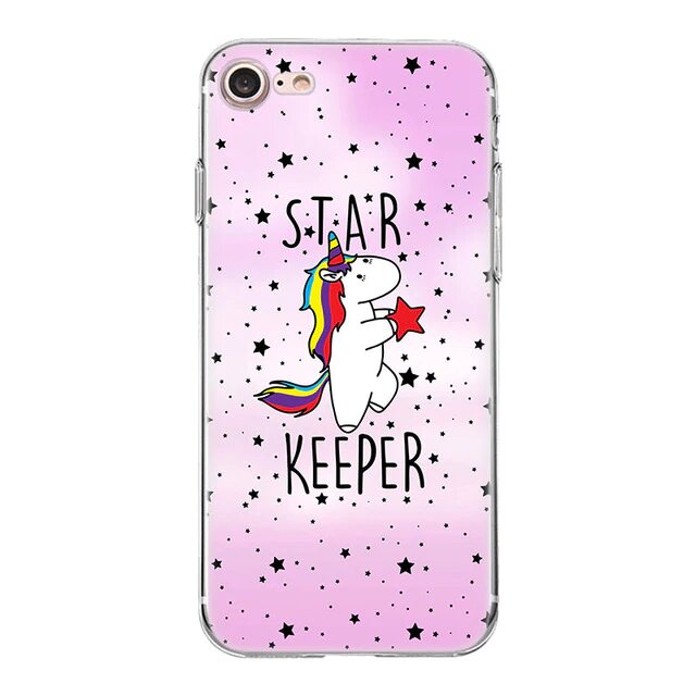 coque licorne rose star keeper pour iphone
