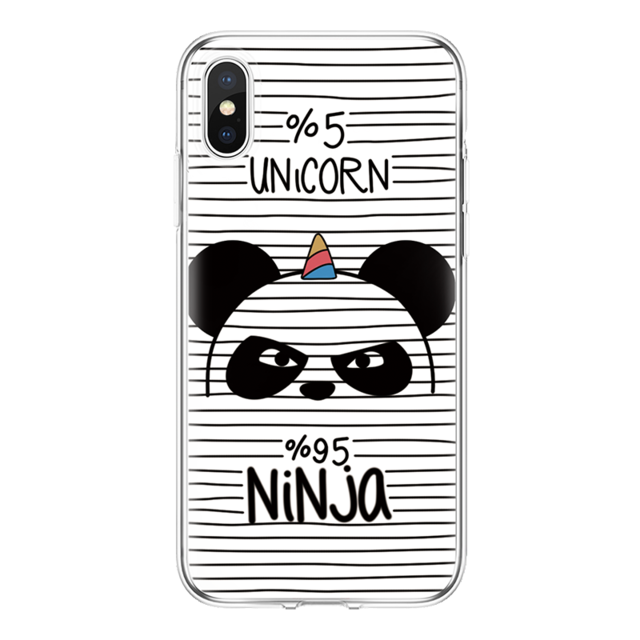 Coque iPhone Panda Licorne Ninja