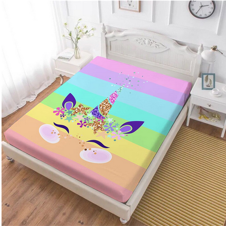 Drap Housse Licorne Multicolore