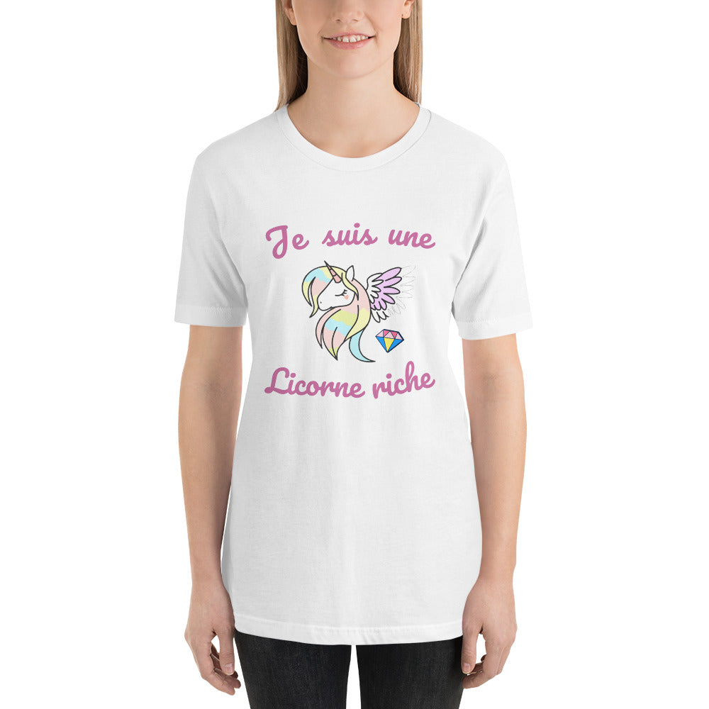 T-shirt Licorne Riche - monde-licorne