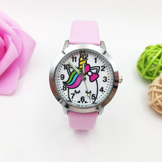 montre licorne rose pour enfant