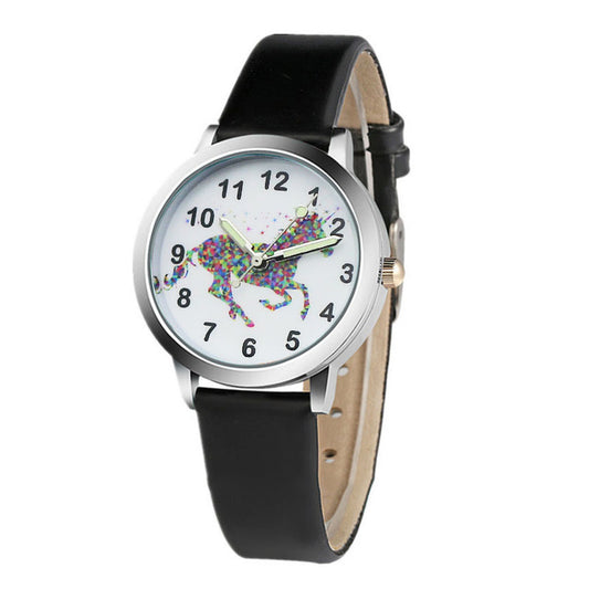 montre symbole licorne arc en ciel