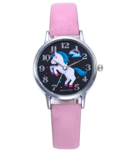 montre licorne pour fille couleur rose 