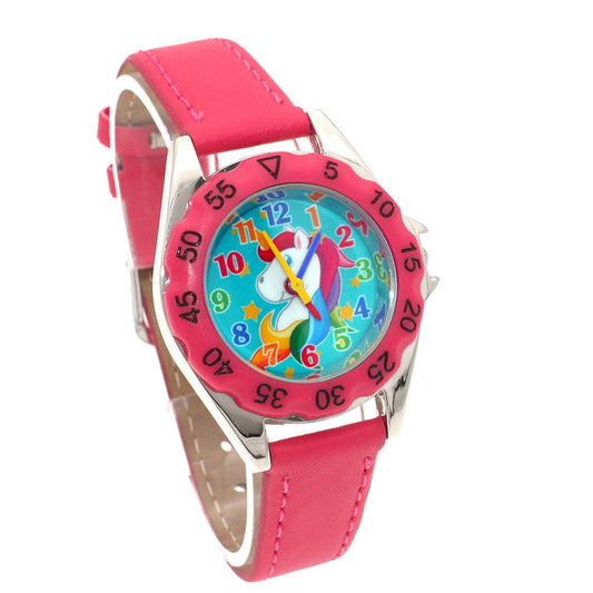 petite montre fine pour les filles motif licorne