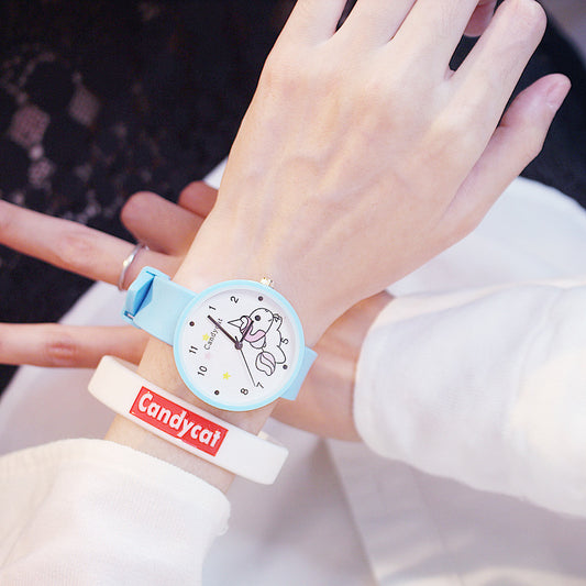 montre unisexe motif licorne