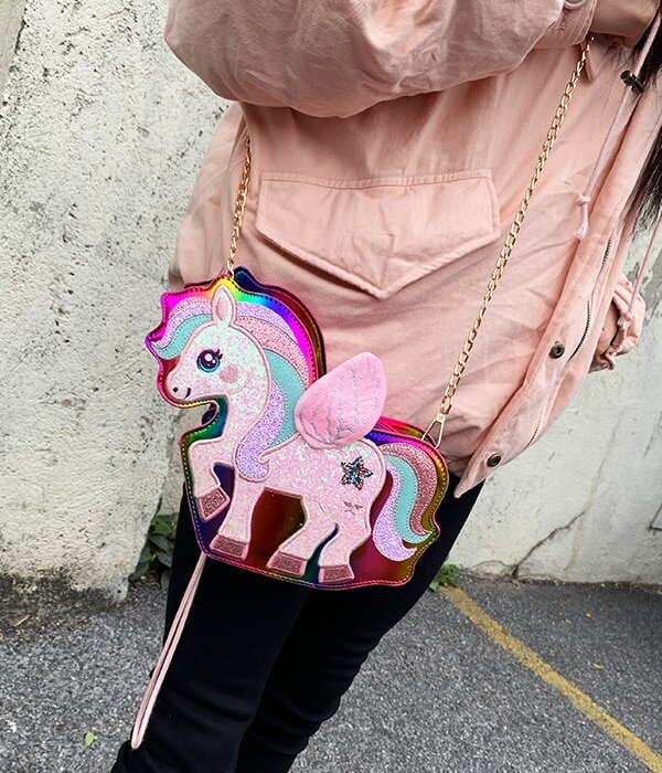 Sac Main Licorne Arc en Ciel Monde Licorne