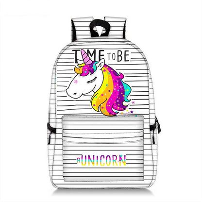 sac a dos licorne scolaire "time to be a unicorn"