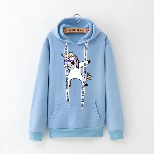 Sweat Bleu Licorne Dab - monde-licorne