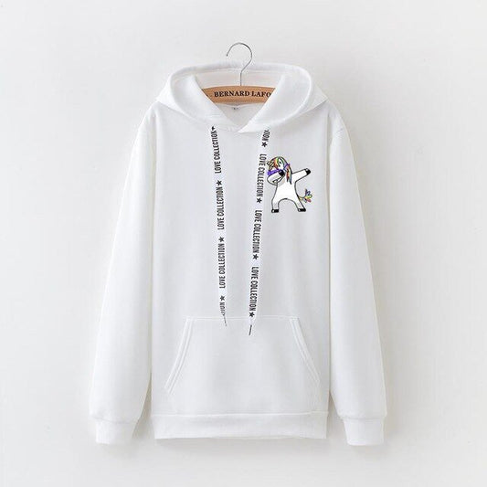 Sweat Blanc Dab Licorne - monde-licorne