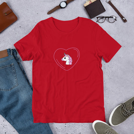 T-shirt Licorne Cœur - monde-licorne