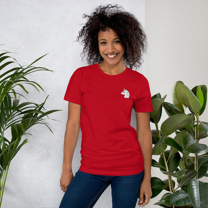 T-shirt Tête de Licorne emoji Brodé - monde-licorne